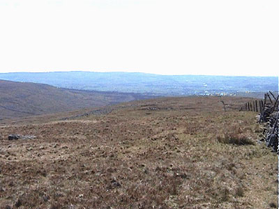 The route down, which initially leads by the fence