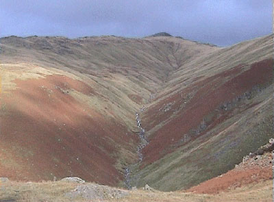 View across to Greenhead Gill leading up to Great Rigg