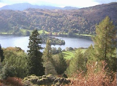 The view down towards Grasmere