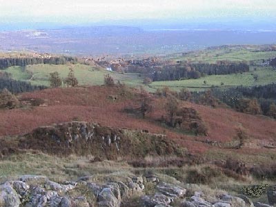 View from the summit to the east - Witherslack Scar and Arnside