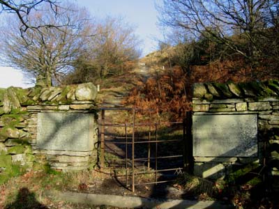 Kissing gate leading up to the summit