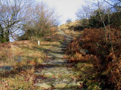 The steps up to the summit