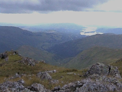 View down Troutbeck Valley to Windermere