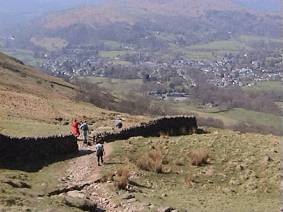 The path back down into Ambleside