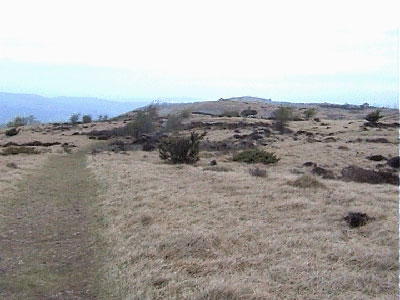 Path across the top of the scar