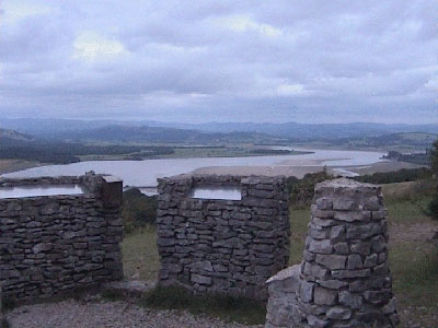 View back up the Kent estuary towards the Howgills and eastern lakes