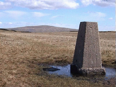 Looking from the triangulation point on Gragareth towards Great Coum