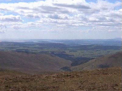 View out towards the sea on the descent