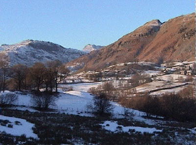 View from the lane over to Lingmoor Fell