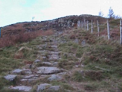 Path onwards towards the summit