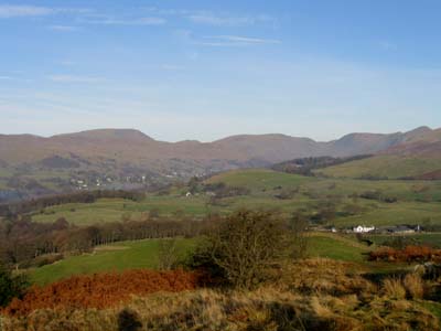 View towards the north - Wansfell, Red Screes, Kirkstone Pass around to Ill Bell