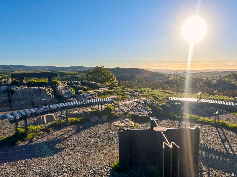 The compass built onto the summit of Orrest Head