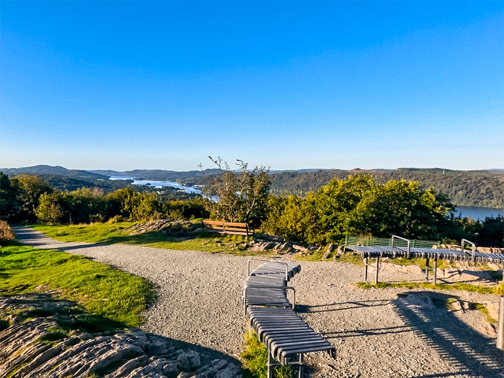 Looking down towards the southern end of Lake Windermere from Orrest Head summit