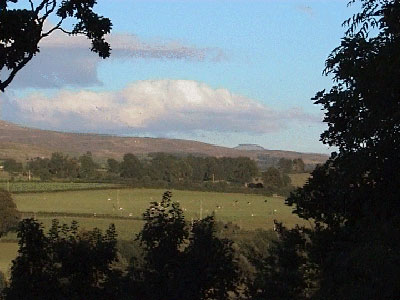 Ruskin's View to the East with the top of Ingleborough just visible
