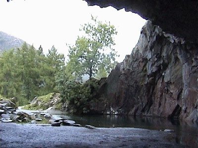 View from inside the cave