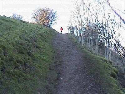 The short climb onto the Scar from the car park