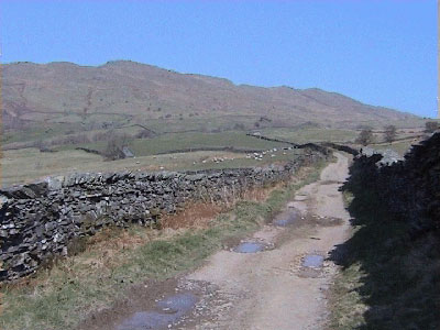 View up Hundreds Road to Wansfell summit